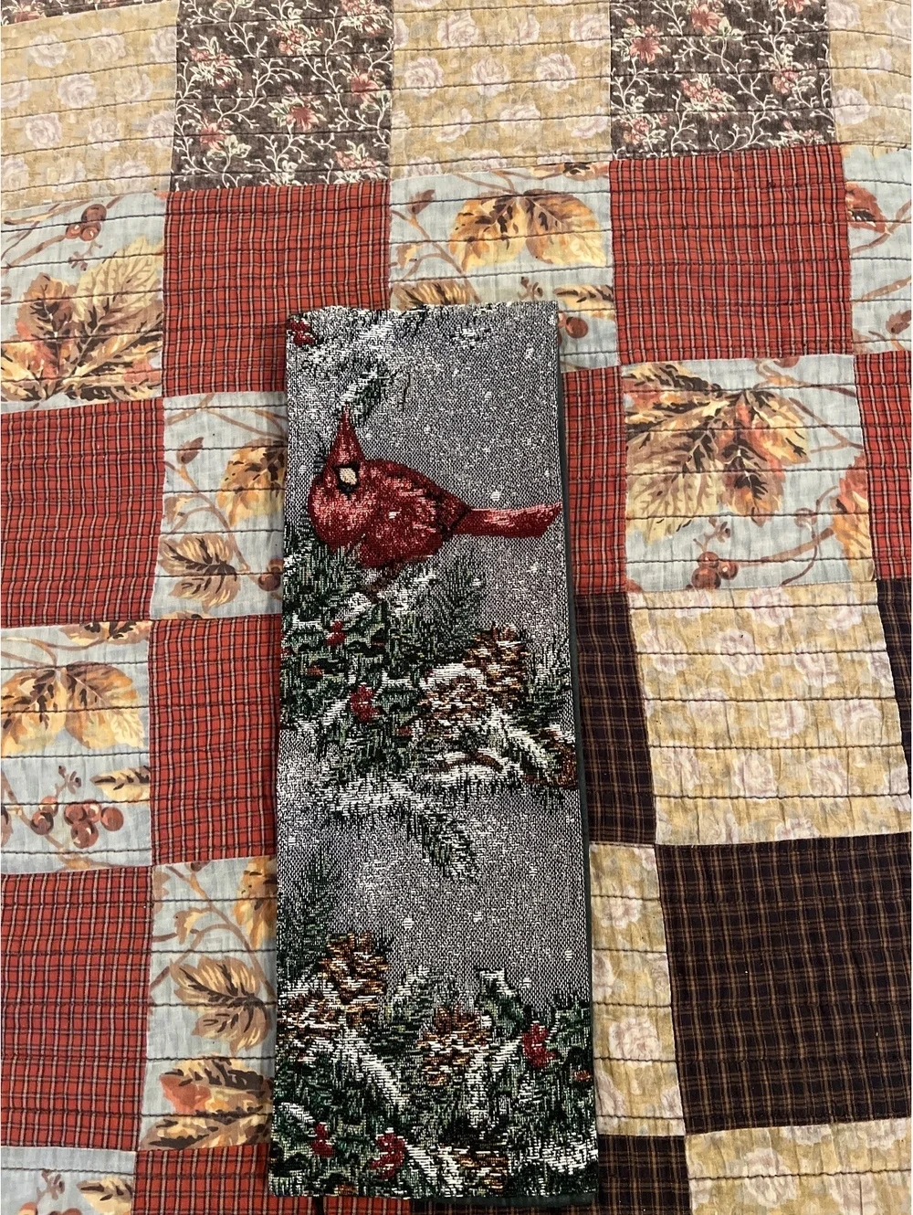Cardinal Bird Winter Wall Hanging Tapestry